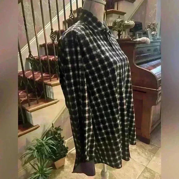 Bugatchi mens shirt large. Geometric design. 100% cotton - Picture 5 of 11